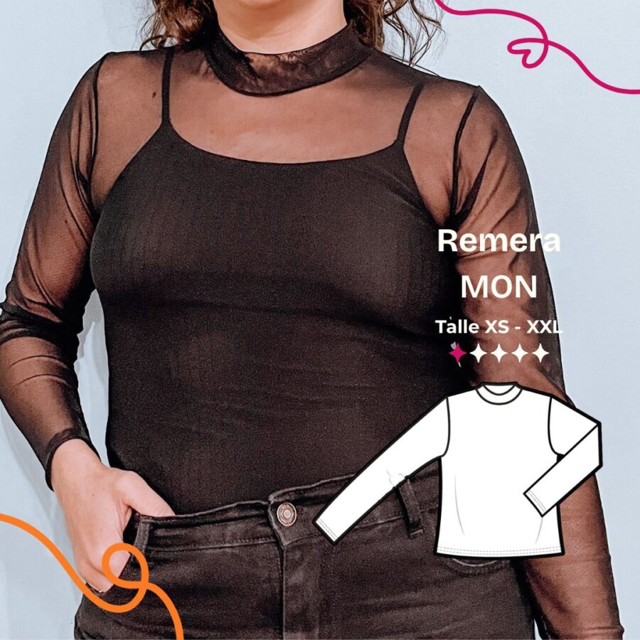 Remera microtul Mon - Patrón para imprimir