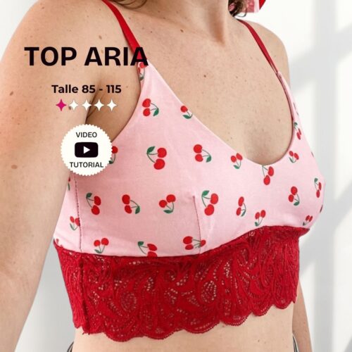 Top Aria - Patrón para imprimir en 7 talles + video tutorial