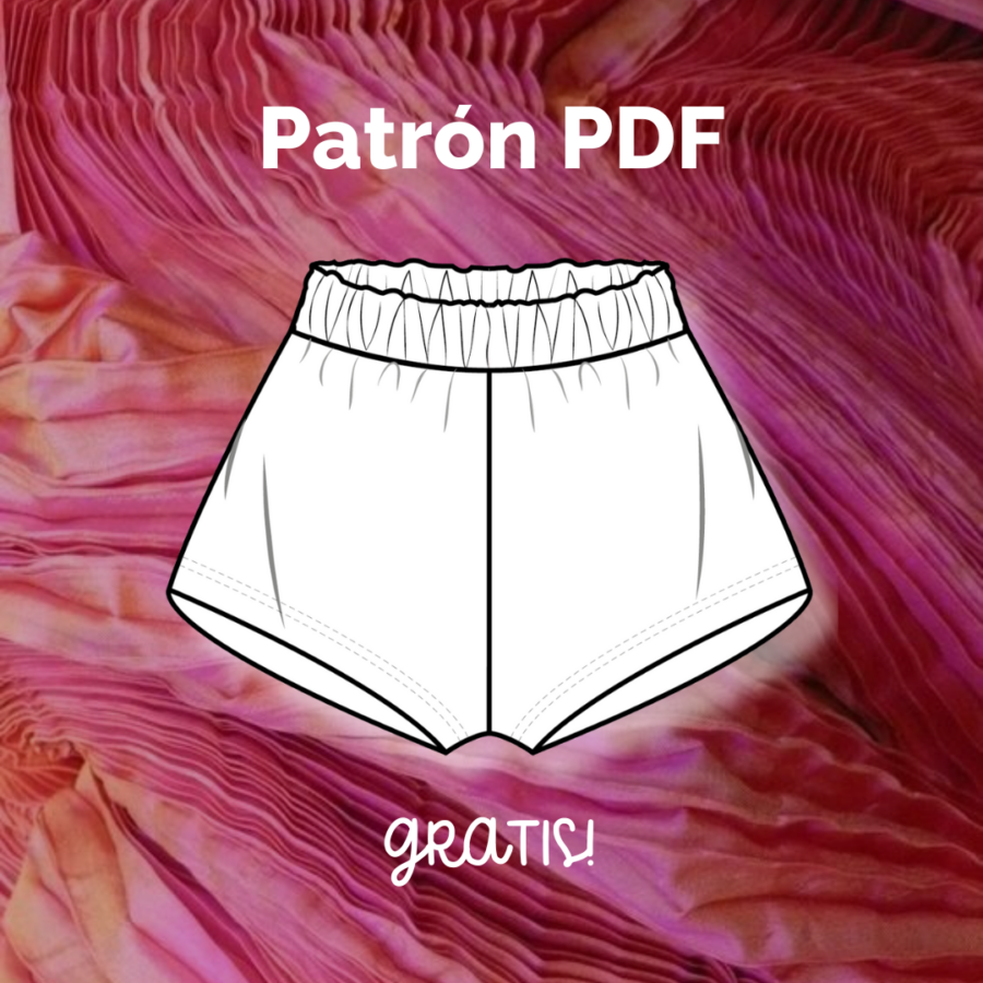 Patrón para imprimir en PDF de short verano - Gratis!