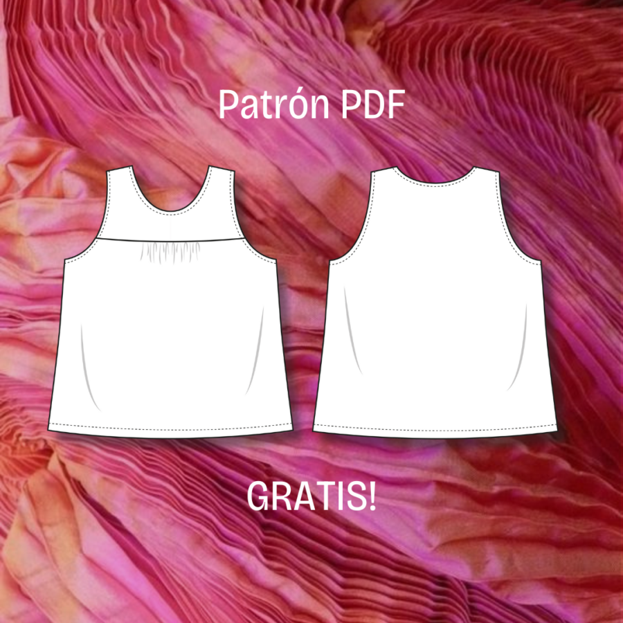 Patrón para imprimir en PDF blusa fruncida con canesú - Gratis