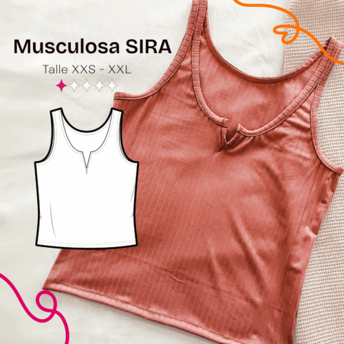 Musculosa Sira - Patrón para imprimir