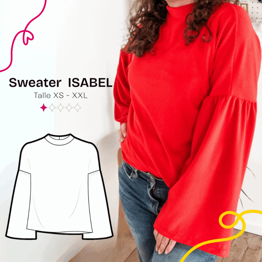 Sweater Isabel - Patrón para imprimir en 7 talles