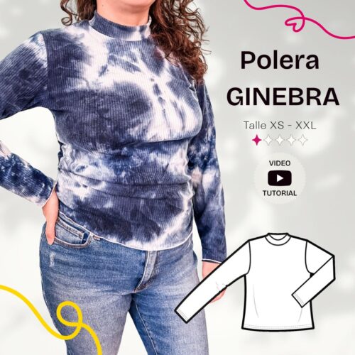 Polera Ginebra - Patrón para imprimir + video