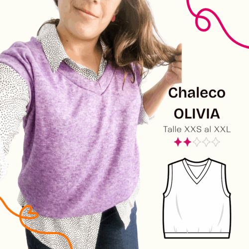 Chaleco Olivia escote en V - patrón para imprimir