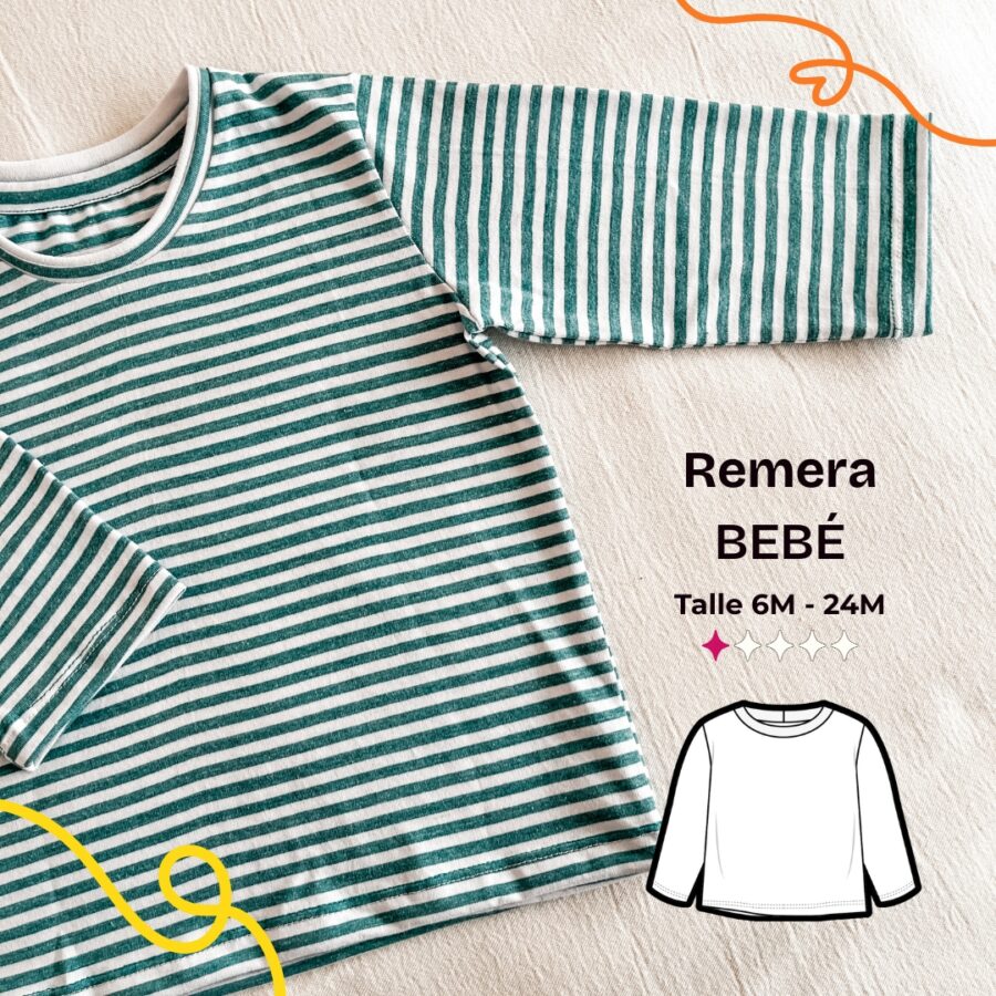 Remera clásica bebé - Patrón para imprimir