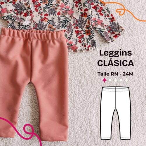 Leggins clásica bebé - patrón para imprimir