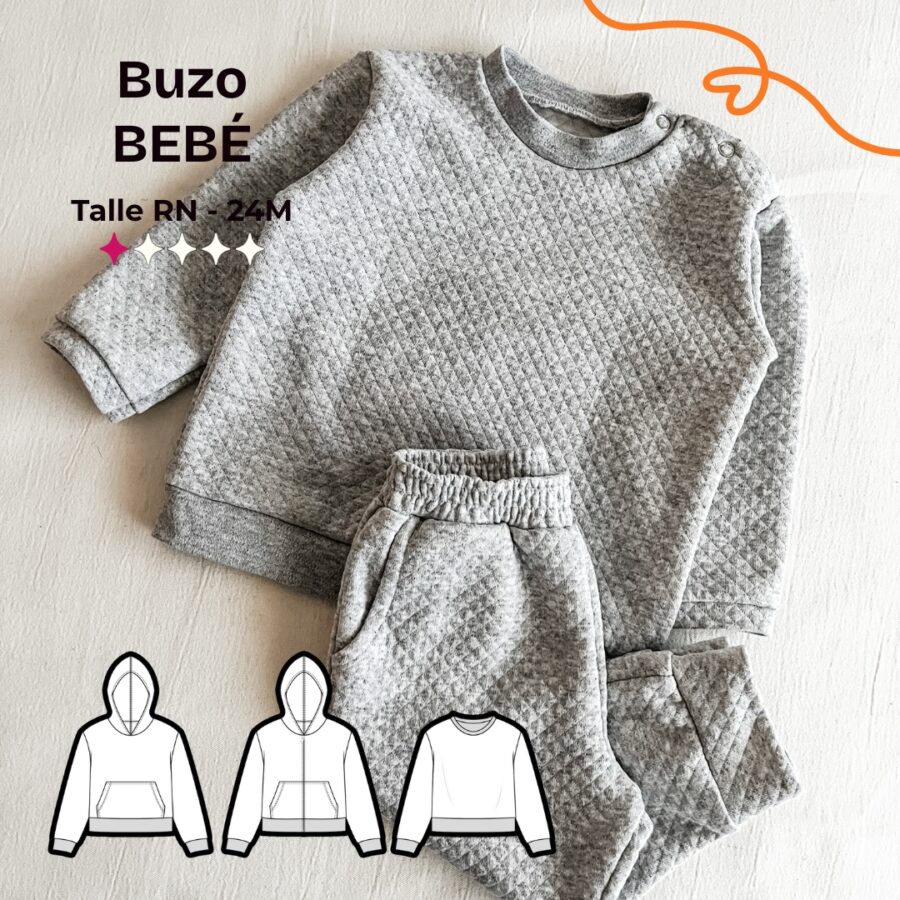 Buzo bebé unisex - Patrón para imprimir - Imagen 2
