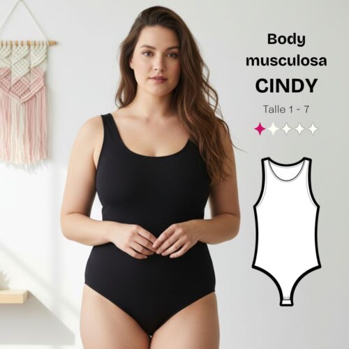 Body clásico Cindy - Patrón para imprimir en PDF