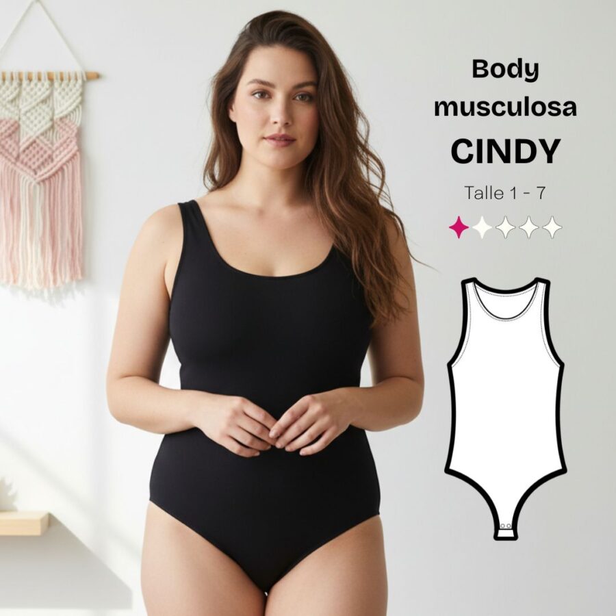 Body clásico Cindy - Patrón para imprimir en PDF