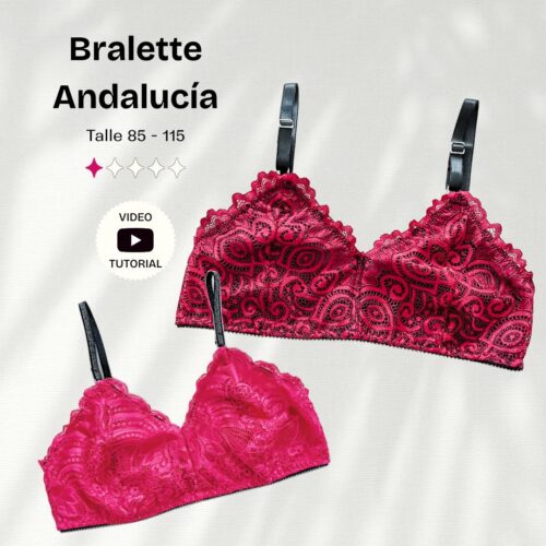 Bralette Andalucía - Patrón para imprimir en PDF 7 talles + video