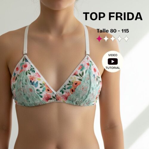 Top Frida con recorte - Patrón para imprimir en PDF + VIDEO