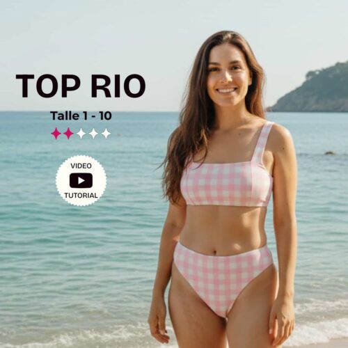 Top Rio - Patrón para imprimir en 10 talles + video