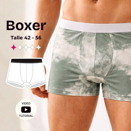 Boxer adulto - Patrón para imprimir + video