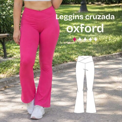 Leggins cintura cruzada oxford - patrón pdf en 8 talles